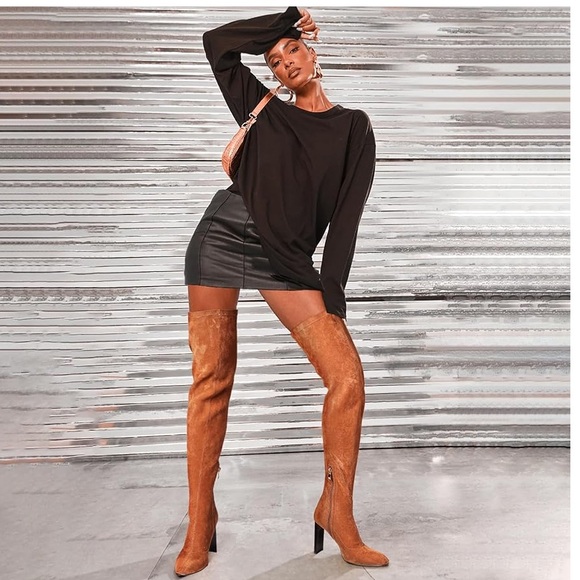 Thigh High Suede Boots size 7 - Picture 3 of 10